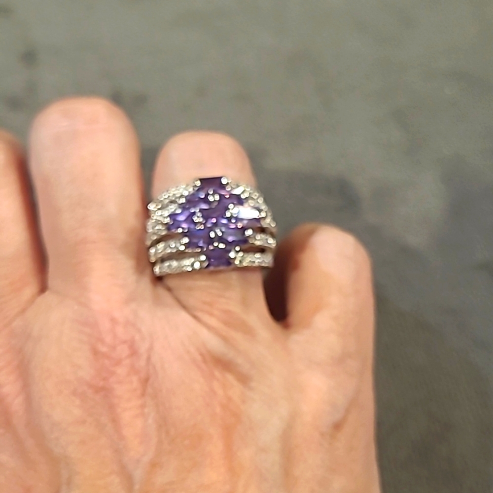 Costume Purple and Silver Ring
